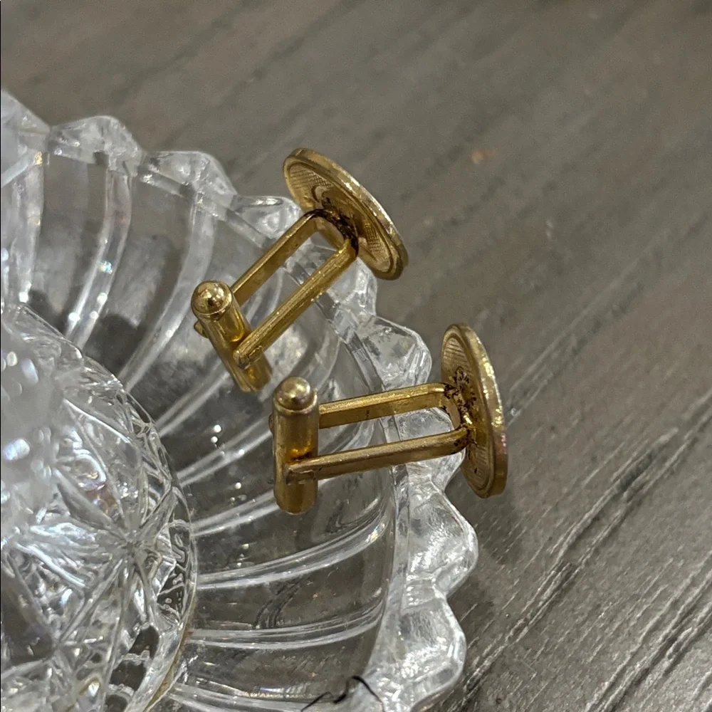 Vintage Christian Dior Gold-tone Cufflinks